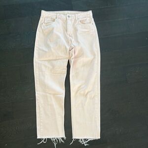 Vanilla Star light pink/peachy frayed jeans